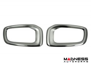 Jeep Renegade Front Fog Light Trim - Dark Brushed Stainless Steel (2015-2018)